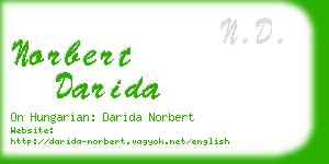 norbert darida business card